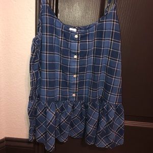 old navy plaid button up